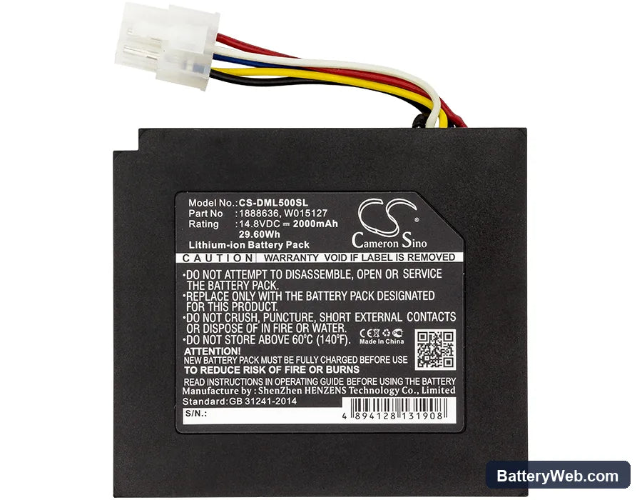 DYMO XTL 500 Replacement Battery, 14.8V, 2000mAh, Li-ion 3