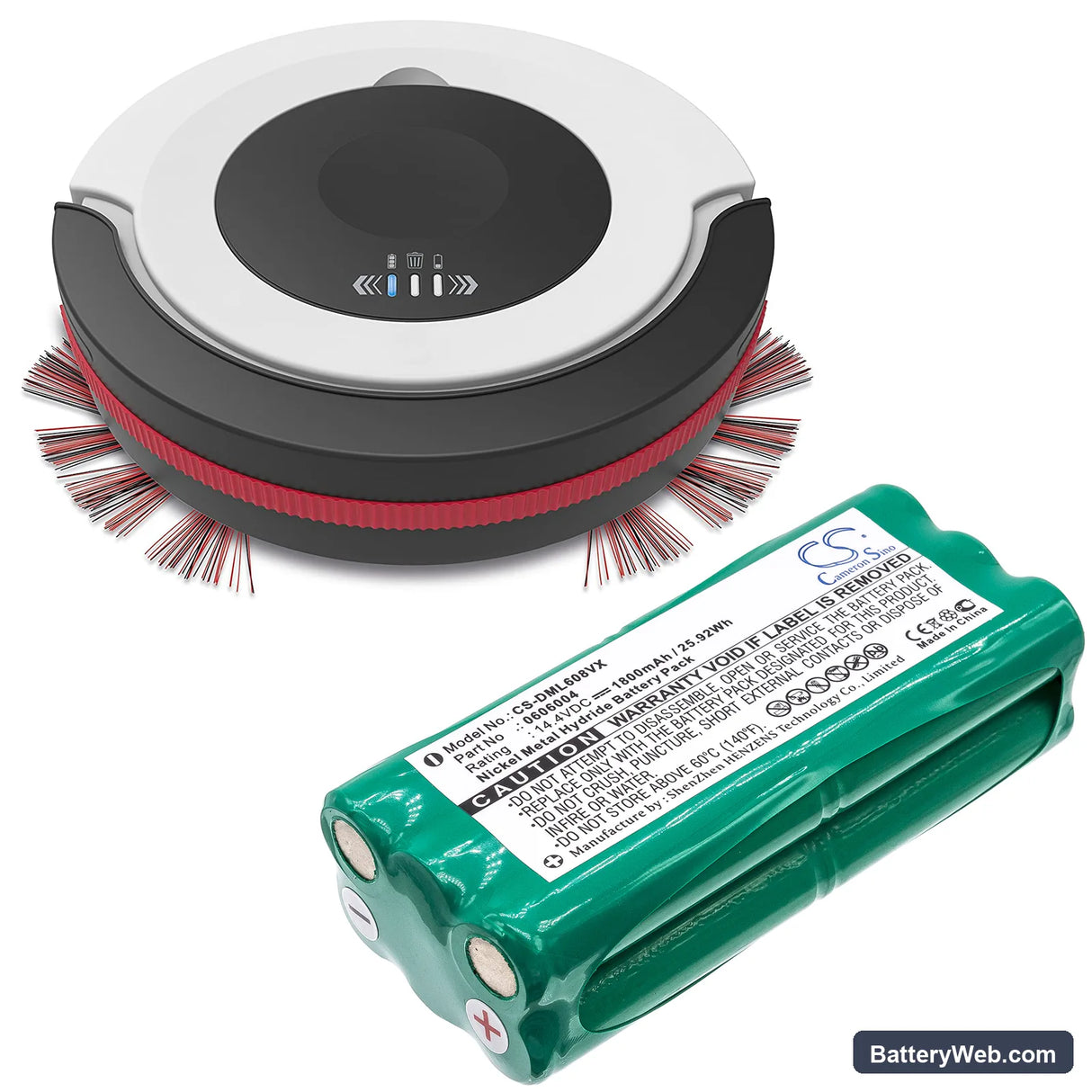 Sichler PCR-1550M Replacement Battery, 14.4V, 1800mAh, Ni-MH 5