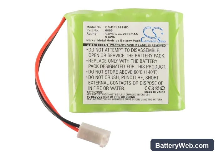 Delfi 9-2100 Portable Tourniquet Systems Replacement Battery, 4.8V, 2000mAh, Ni-MH 5