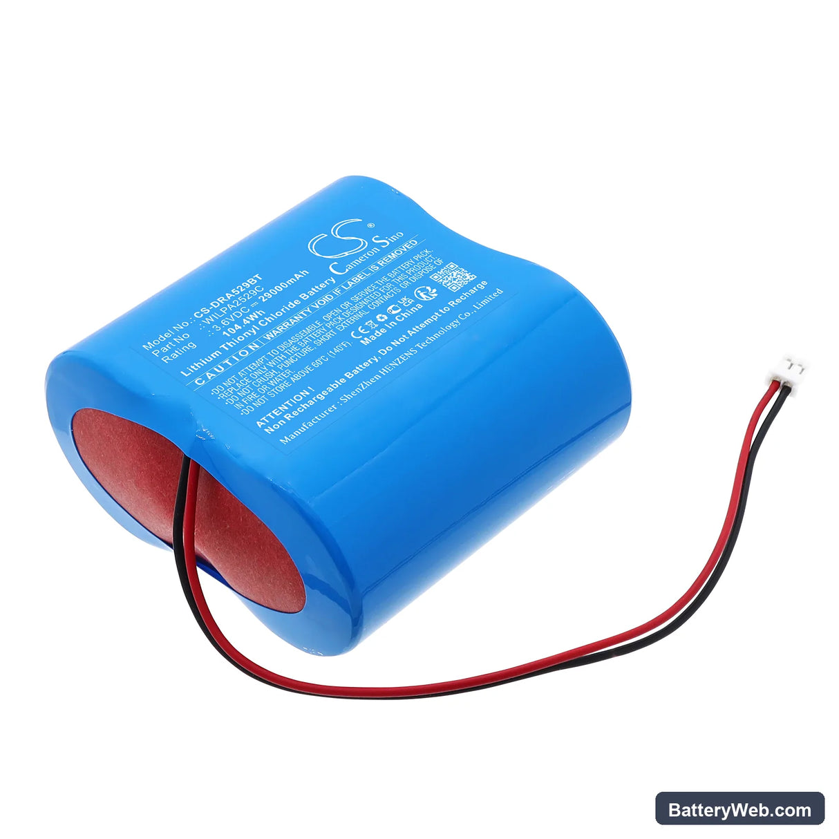 Delta Dore 6416222 Replacement Battery, 3.6V, 29000mAh, Li-SOCl2 1