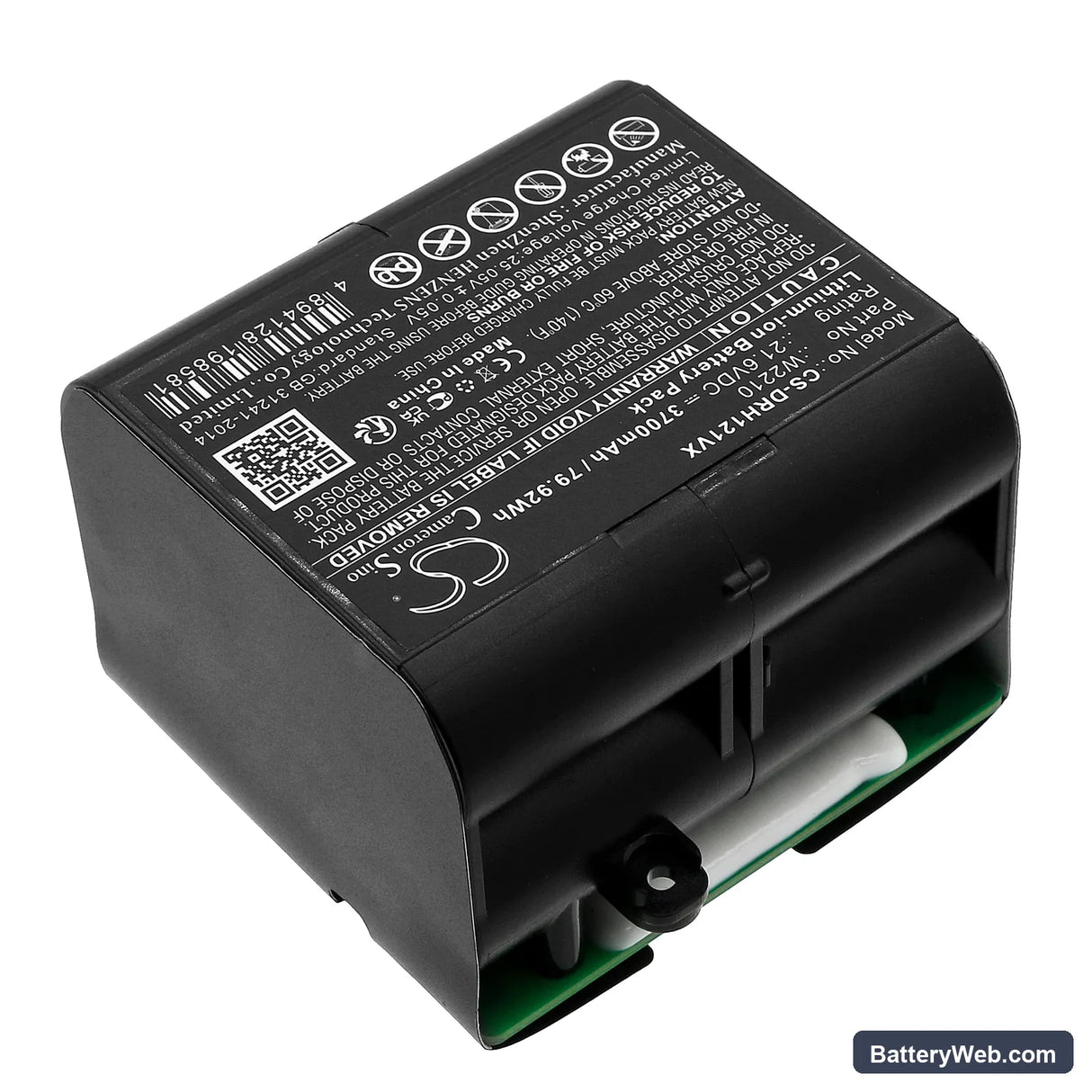 Dreame H12 Replacement Battery, 21.6V, 3700mAh, Li-ion 2