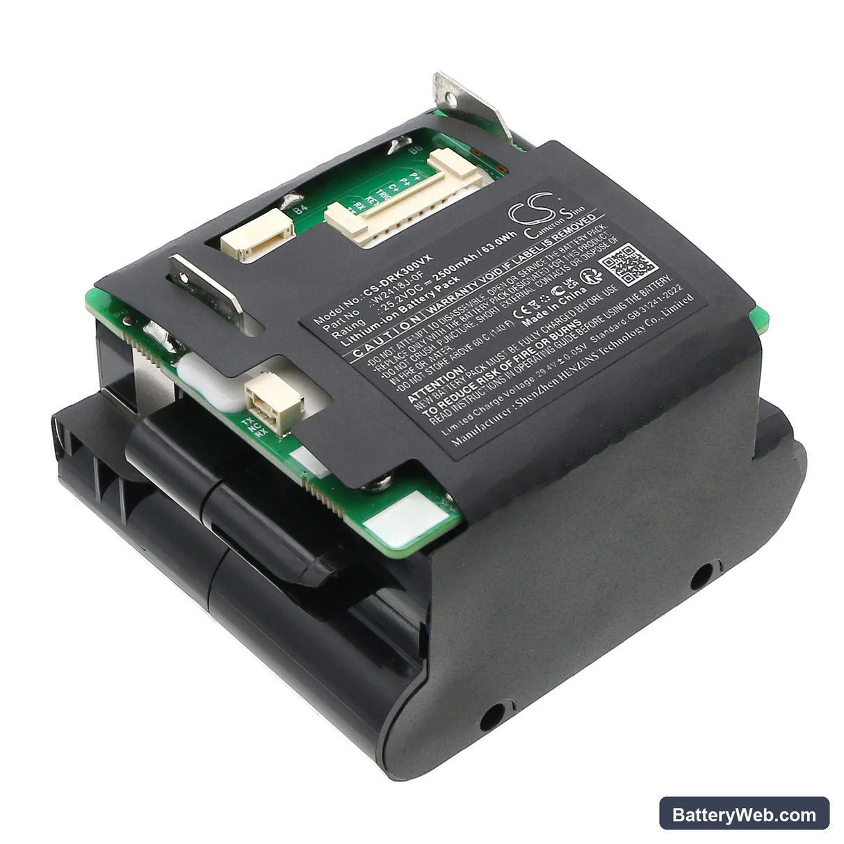 Dreame Mova K30 Replacement Battery, 25.2V, 2500mAh, Li-ion 1