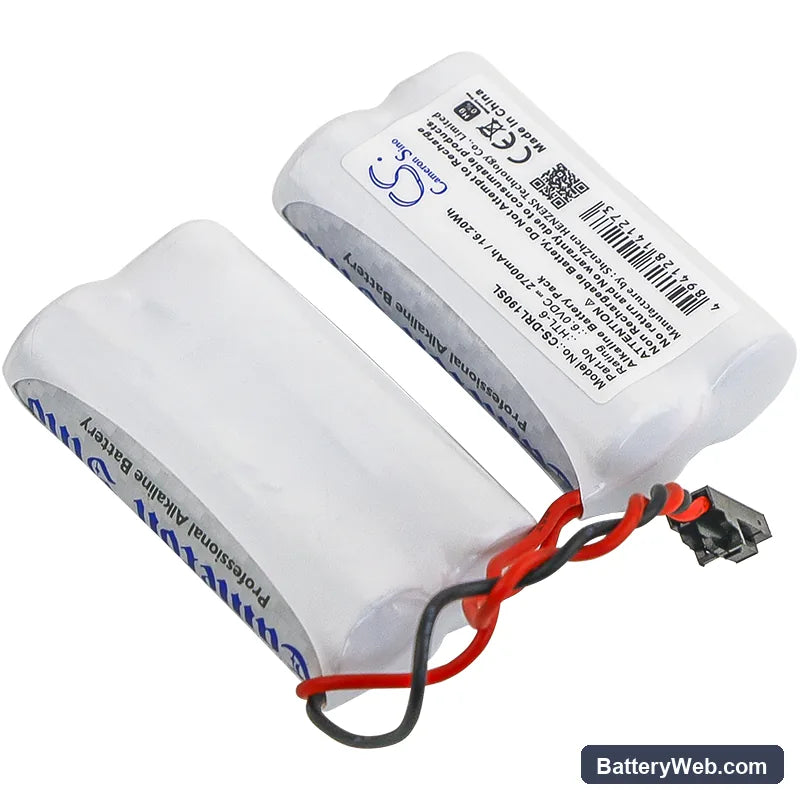 Winfield 6800-12-1 Replacement Battery, 6V, 2700mAh, Alkaline 2