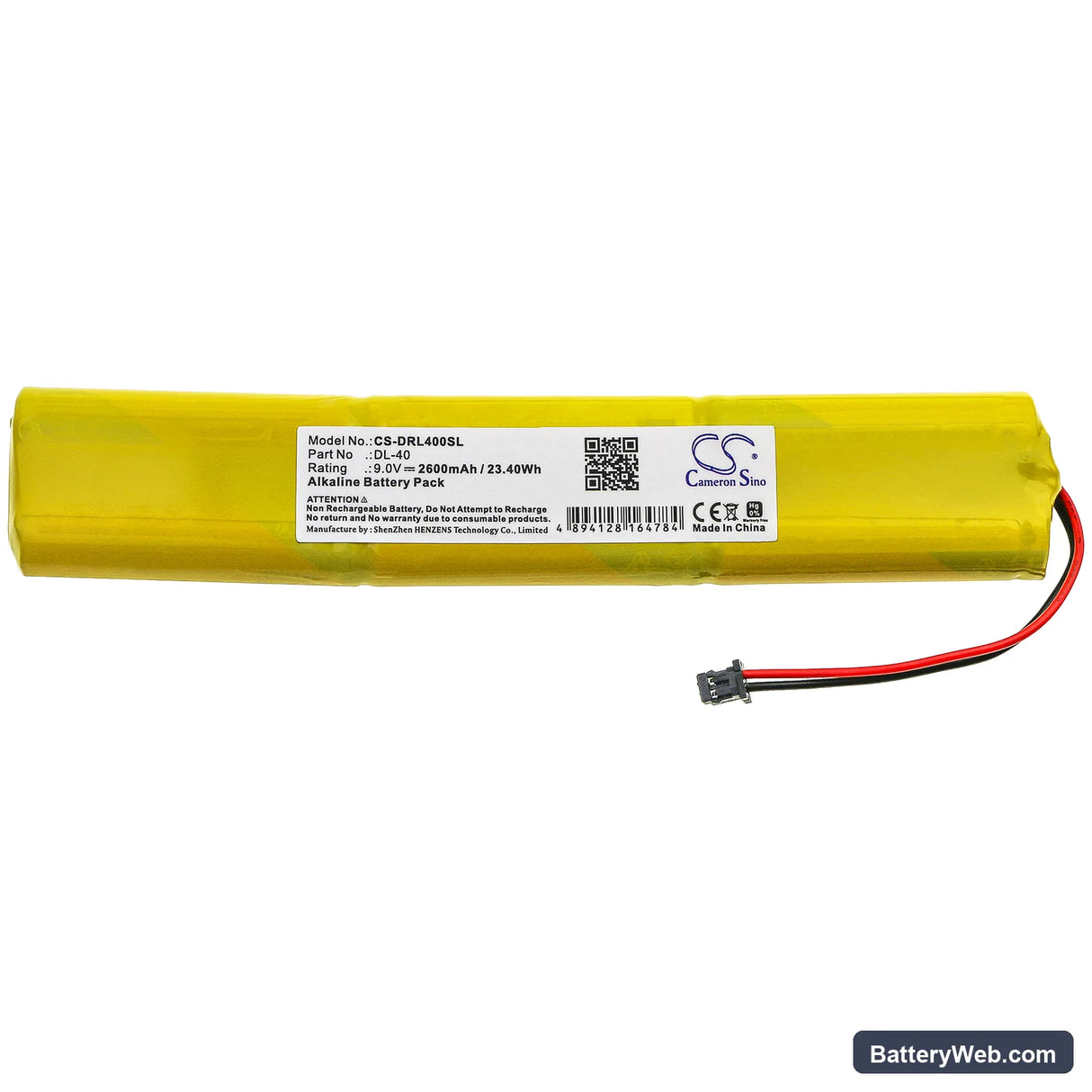 Best Access Systems 35HW Replacement Battery, 9V, 2600mAh, Alkaline 3