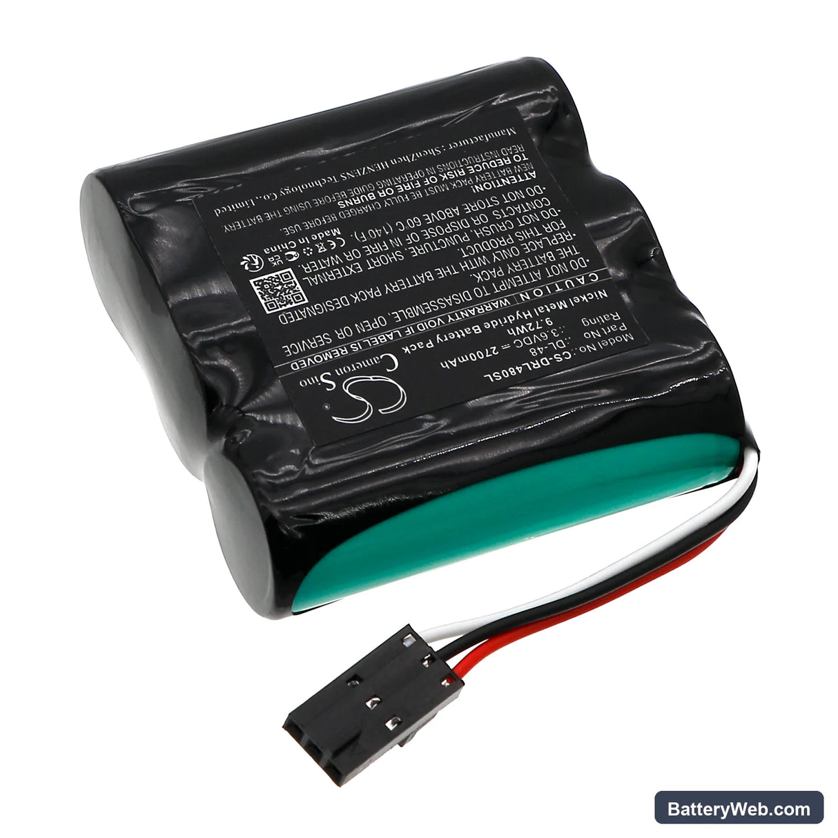 Saflock A28980 Replacement Battery, 3.6V, 2700mAh, Ni-MH 2