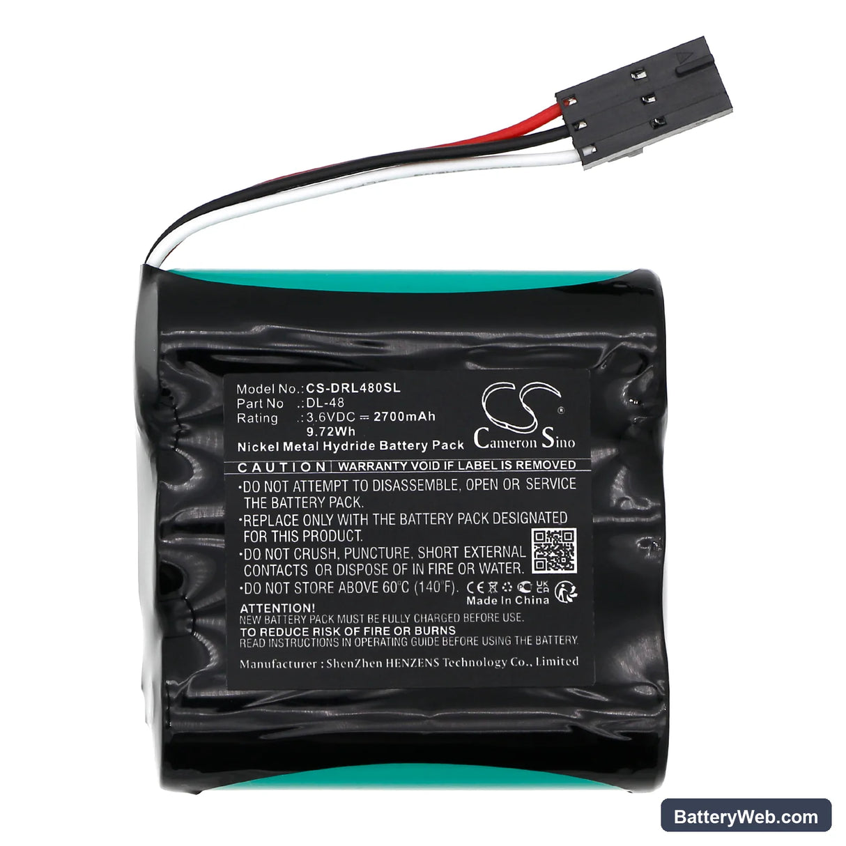 Saflock A28980 Replacement Battery, 3.6V, 2700mAh, Ni-MH 3