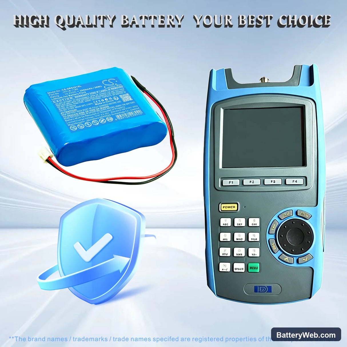 Deviser DS2500R Replacement Battery, 14.4V, 2500mAh, Li-ion 1
