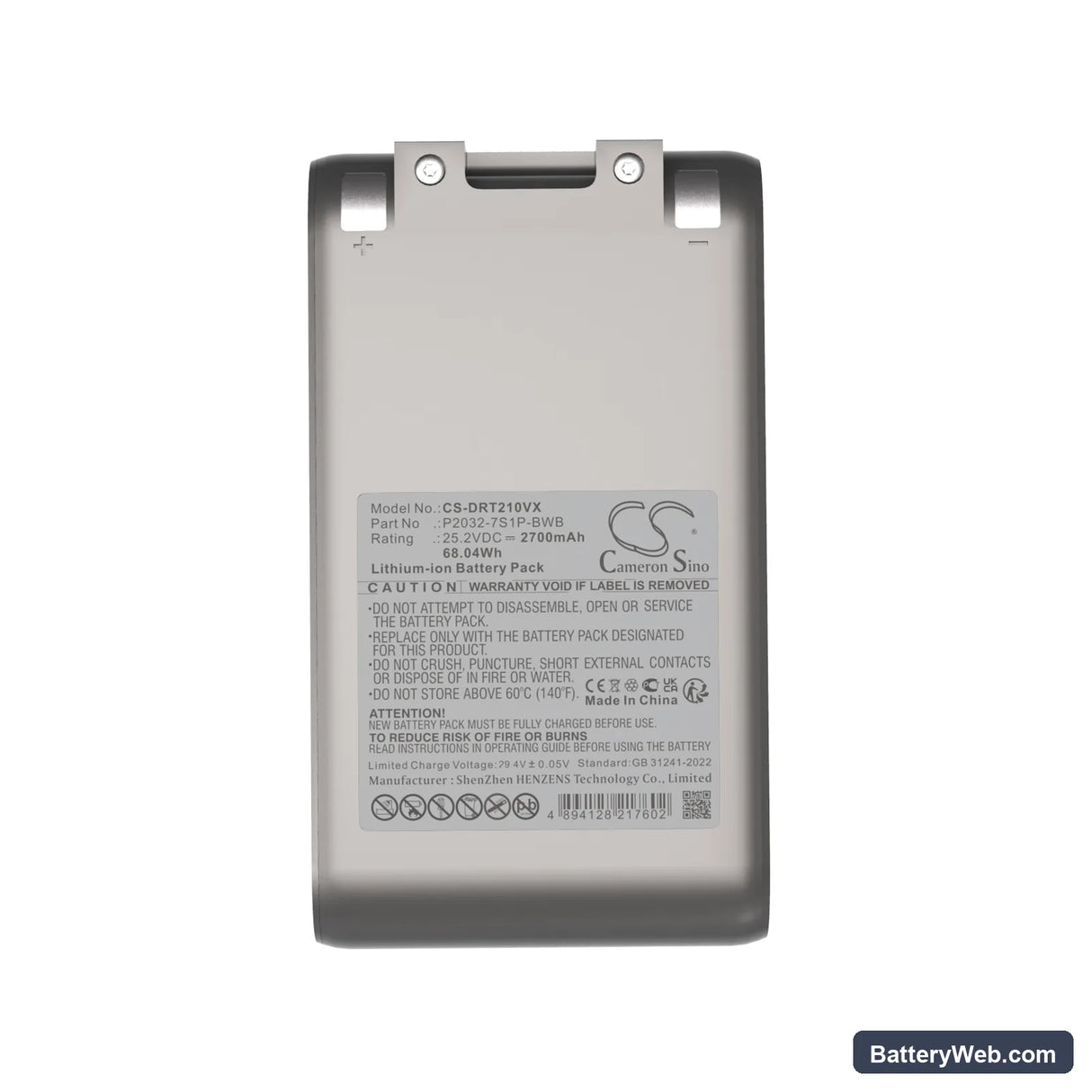 Dreame T20 Pro Replacement Battery, 25.2V, 2700mAh, Li-ion 5