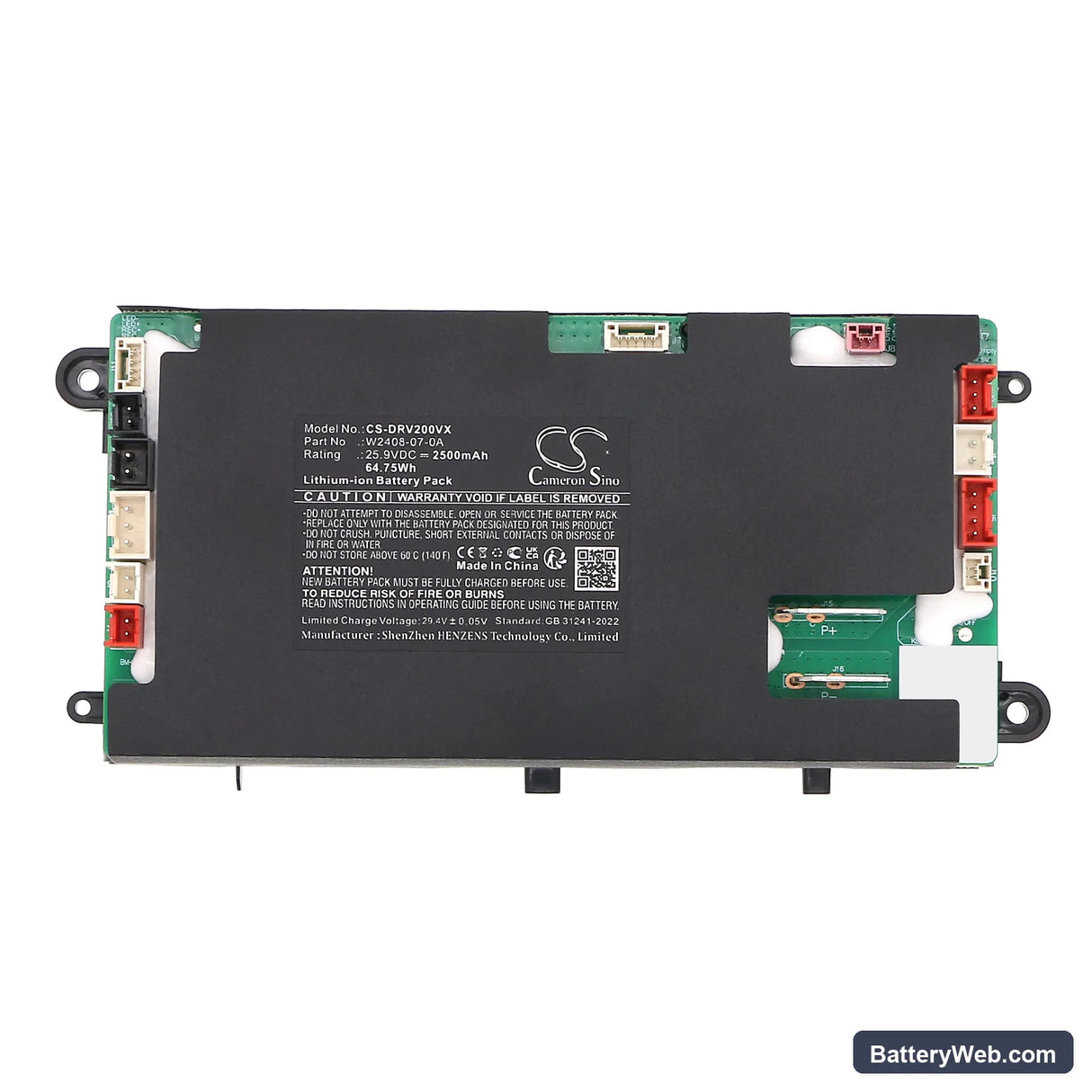 Dreame Mova 2.0 Replacement Battery, 25.9V, 2500mAh, Li-ion 5