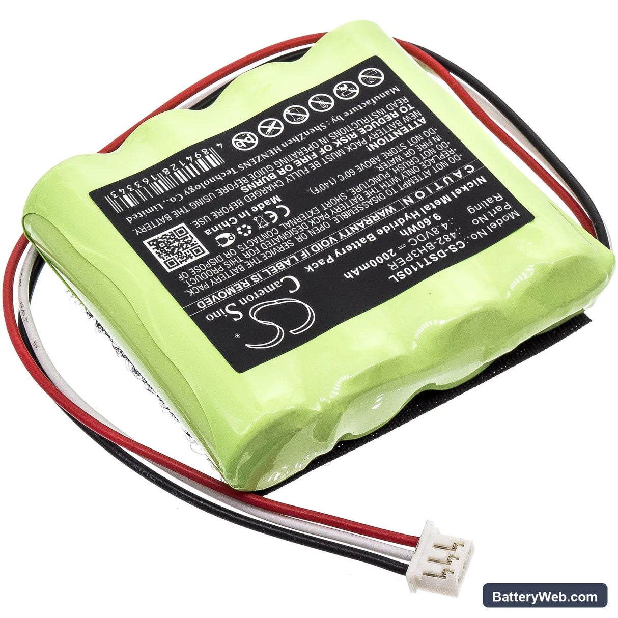 Imada DST-11 Digital Force Gauge Replacement Battery, 4.8V, 2000mAh, Ni-MH 2