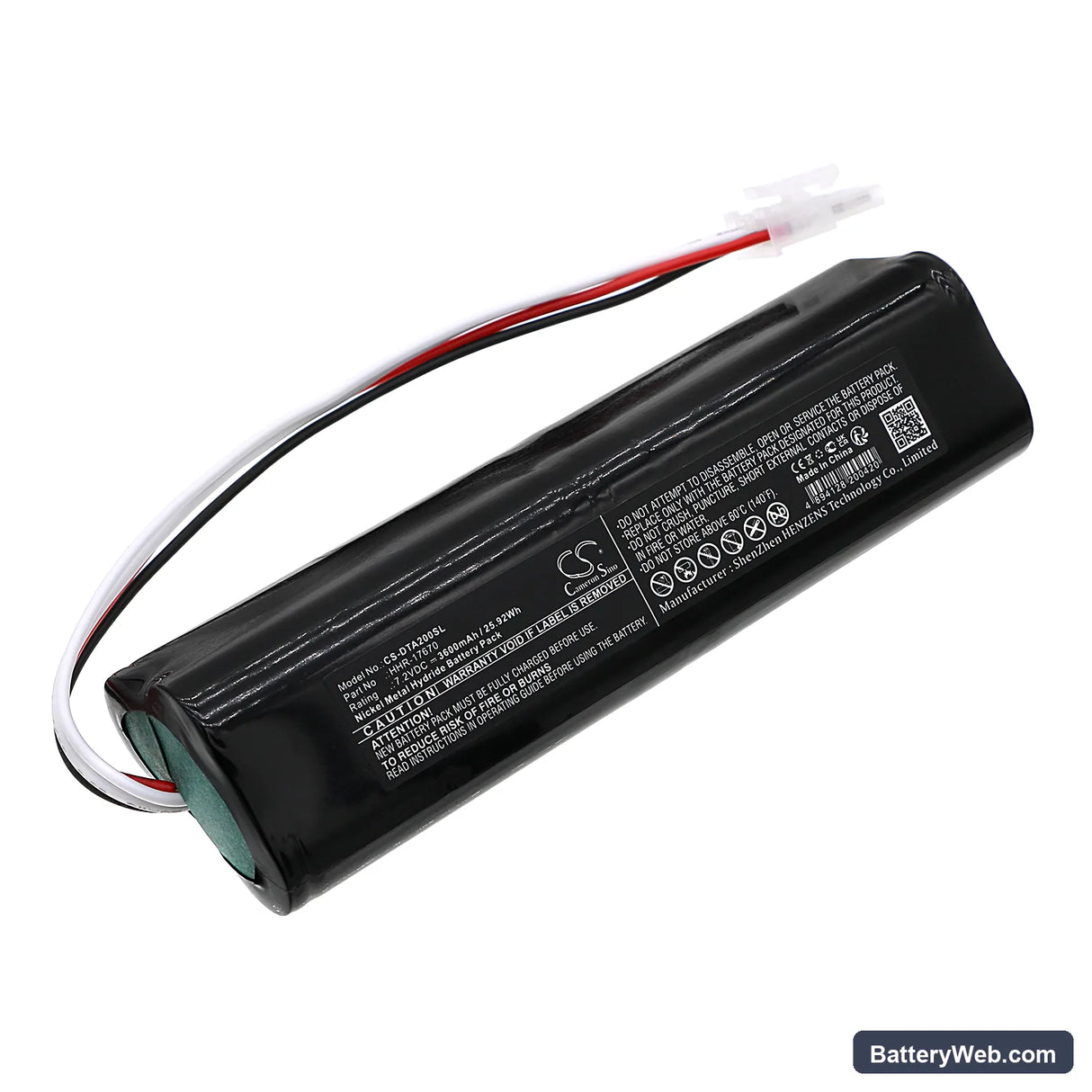 Defelsko PosiTest AT-A Replacement Battery, 7.2V, 3600mAh, Ni-MH 1
