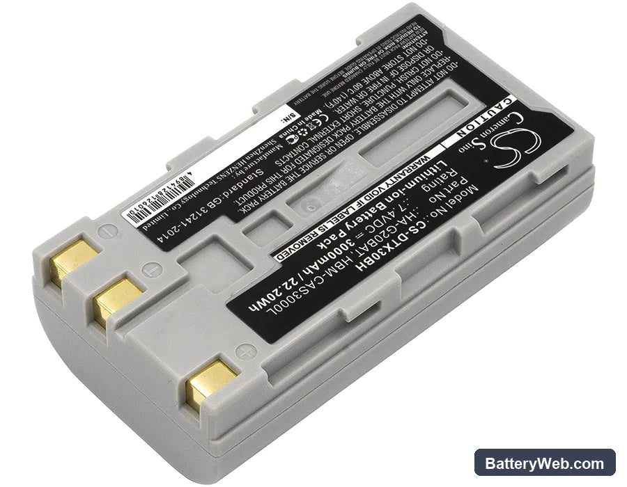 Casio DT-X30 Replacement Battery, 7.4V, 3000mAh, Li-ion 2