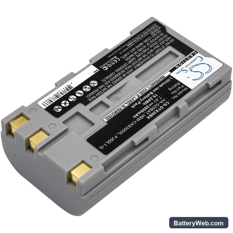 Casio DT-X30 Replacement Battery, 7.4V, 2600mAh, Li-ion 2
