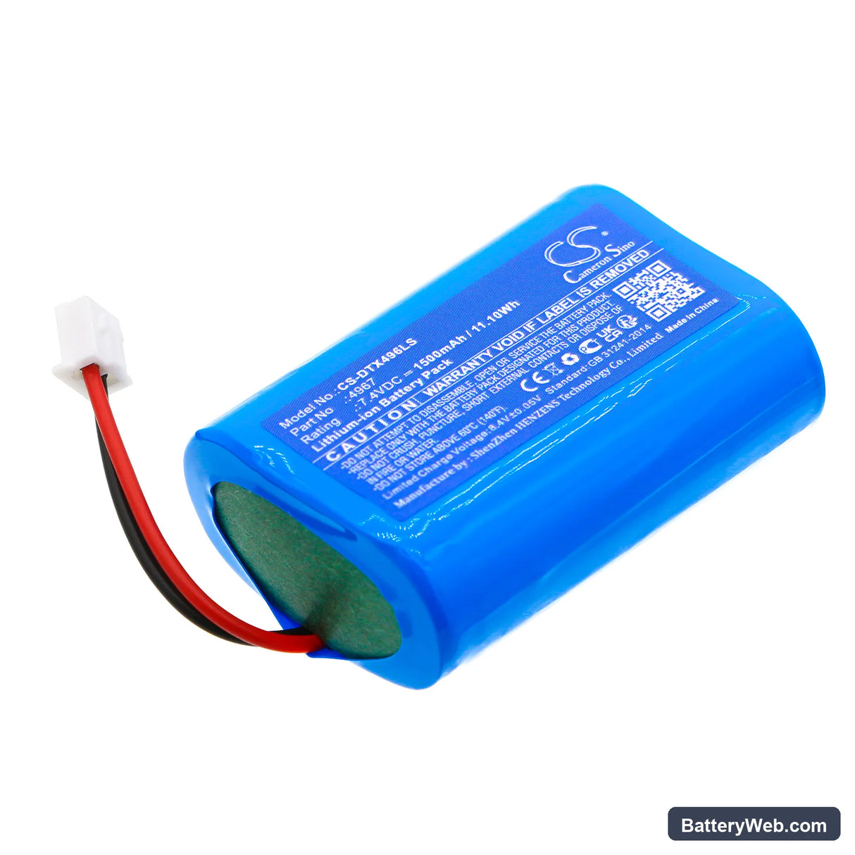 DOTLUX FLASHwall Replacement Battery, 7.4V, 1500mAh, Li-ion 1