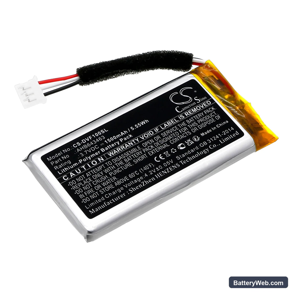 Divoom Fairy-OK Replacement Battery, 3.7V, 1500mAh, Li-Polymer 1