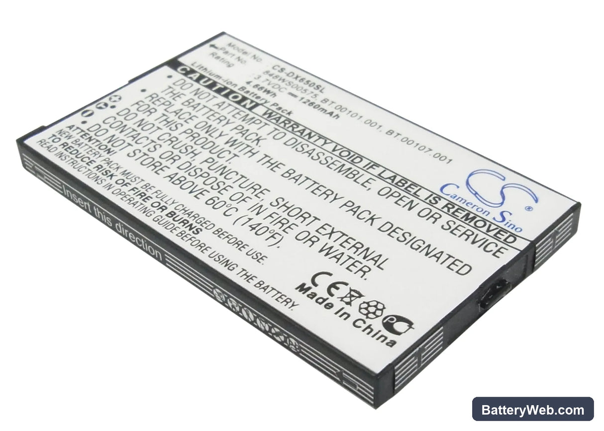 Acer Tempo DX650 Replacement Battery, 3.7V, 1260mAh, Li-ion 1