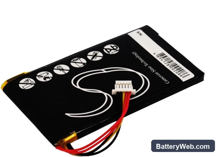 Toshiba Genio E300 Replacement Battery, 3.7V, 1000mAh, Li-Polymer 3