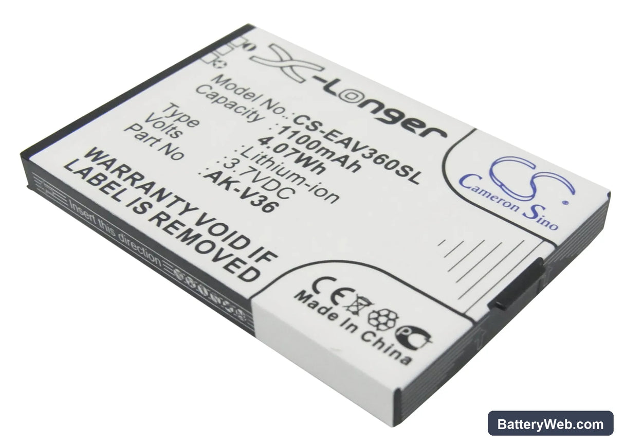 Emporia Elegance Replacement Battery, 3.7V, 1100mAh, Li-ion 1