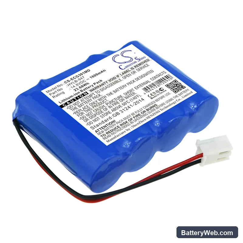 Biocare ECG-3010 Replacement Battery, 14.8V, 1600mAh, Li-ion 1