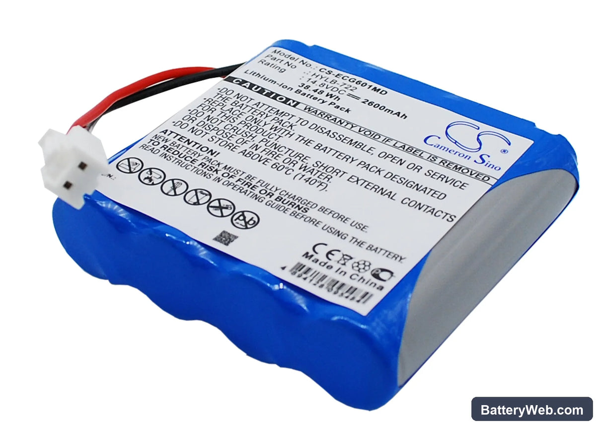 Biocare ECG-6010 Replacement Battery, 14.8V, 2600mAh, Li-ion 2