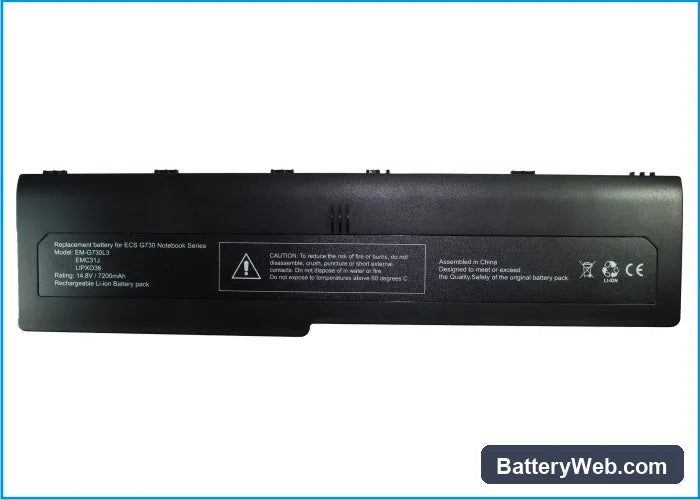 ECS G730 Replacement Battery, 14.8V, 4400mAh, Li-ion 4