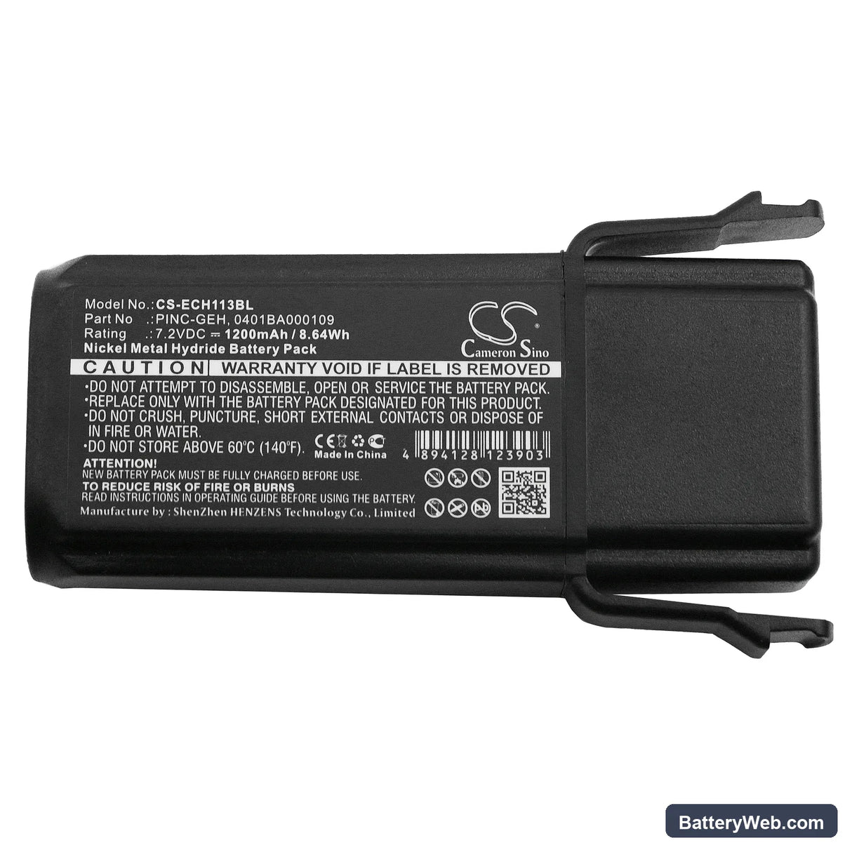 ELCA CONTROL-GEH-A Replacement Battery, 7.2V, 1200mAh, Ni-MH 3