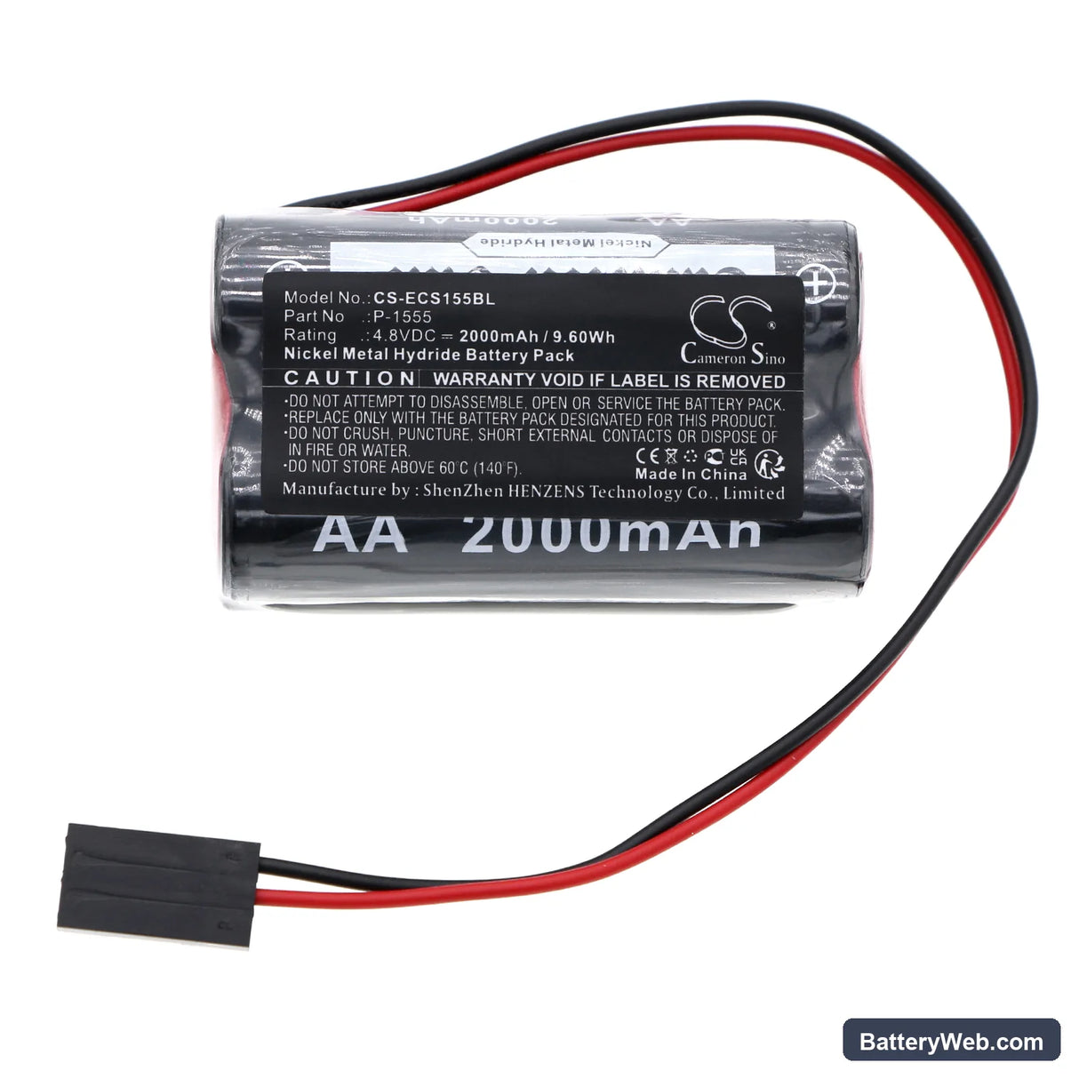 EI Compact Cash Register Replacement Battery, 4.8V, 2000mAh, Ni-MH 3