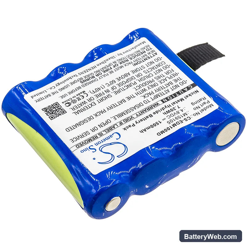 Edan oximeter H100 Replacement Battery, 4.8V, 1500mAh, Ni-MH 2