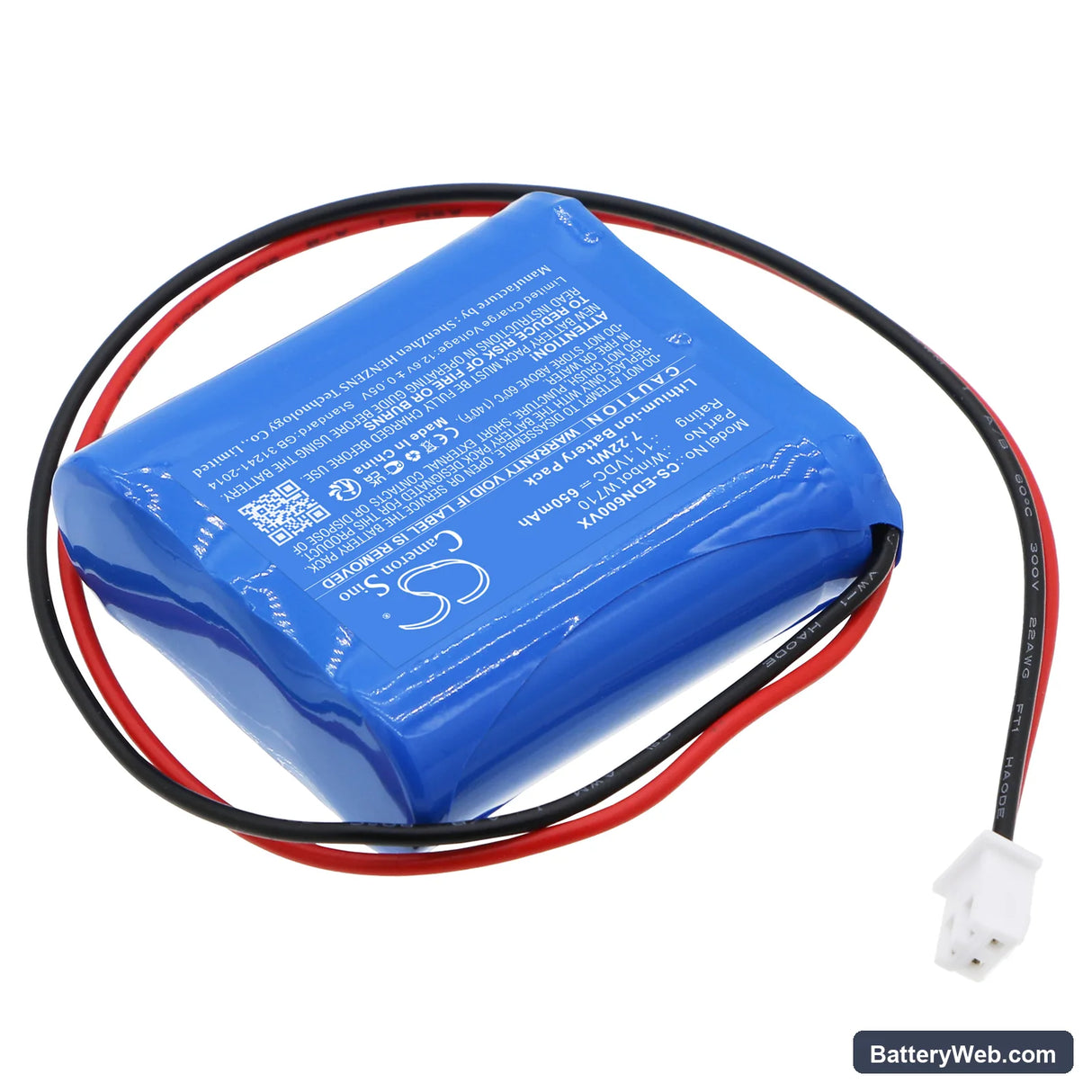 Ecovacs Winbot W710 Replacement Battery, 11.1V, 650mAh, Li-ion 2