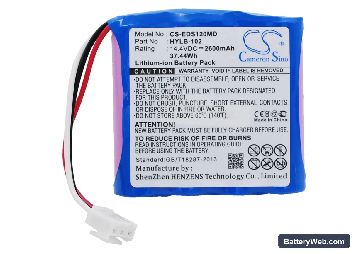 Edan M3 Replacement Battery, 14.4V, 2600mAh, Li-ion 1