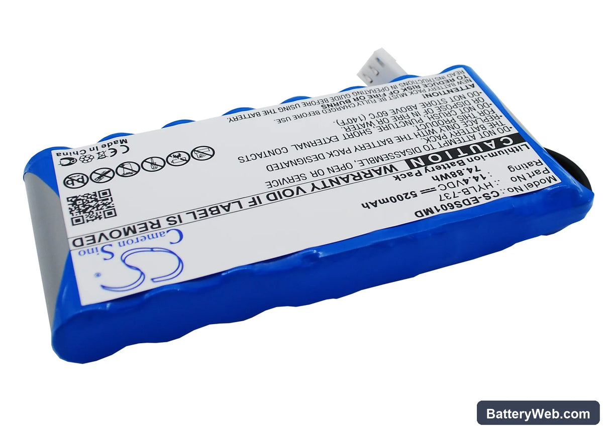 Edan SE-12 Replacement Battery, 14.4V, 5200mAh, Li-ion 2