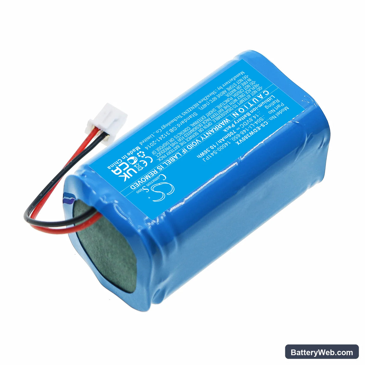 Ecovacs Winbot W830 Replacement Battery, 14.8V, 700mAh, Li-ion 2