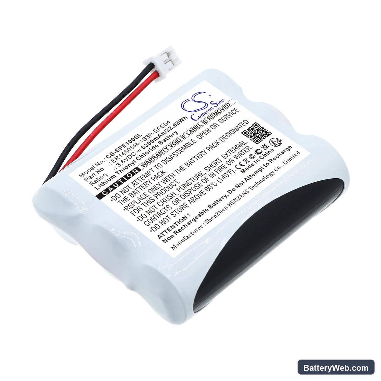 Efento NB-IoT Replacement Battery, 3.6V, 6300mAh, Li-SOCl2 1