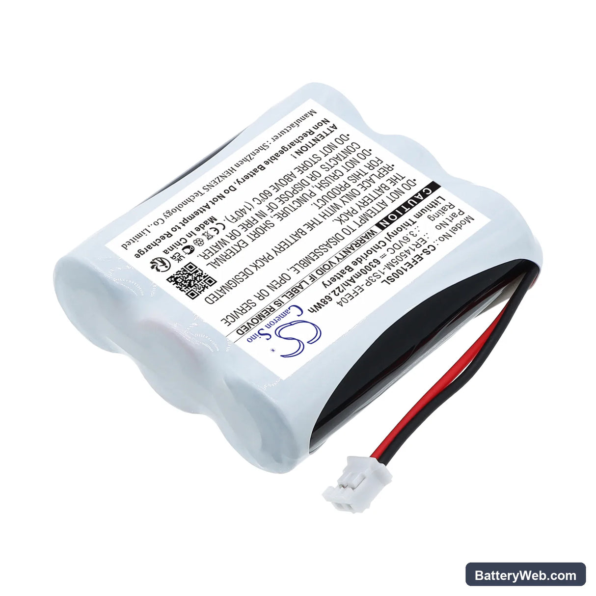 Efento NB-IoT Replacement Battery, 3.6V, 6300mAh, Li-SOCl2 2