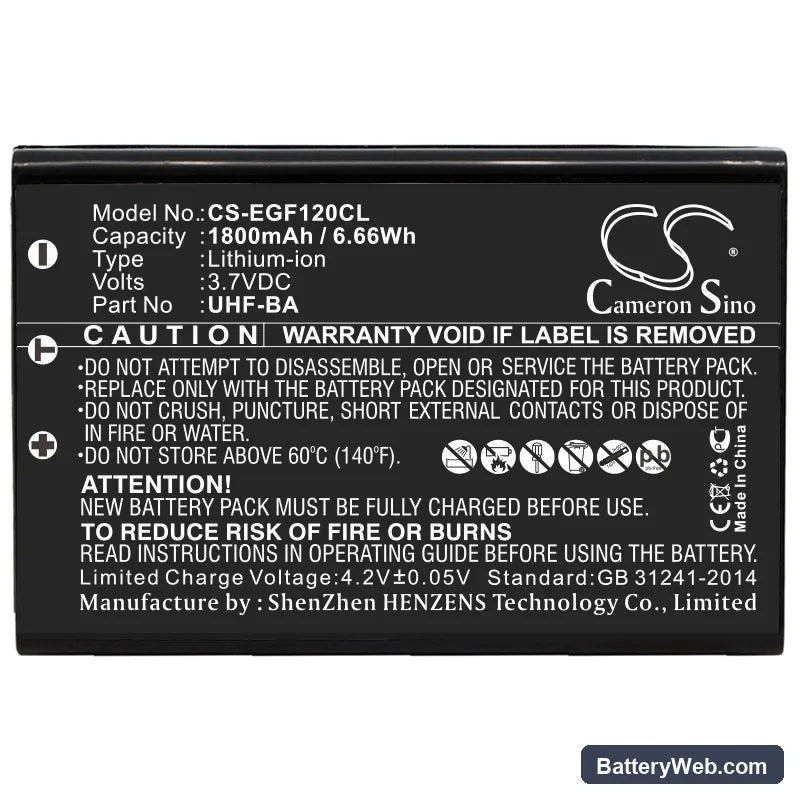 EnGenius UHF Replacement Battery, 3.7V, 1800mAh, Li-ion 3