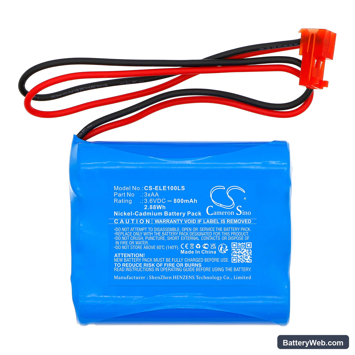 Elxteu Best Lighting Emergency Exit Sign Replacement Battery, 3.6V, 800mAh, Ni-CD 3