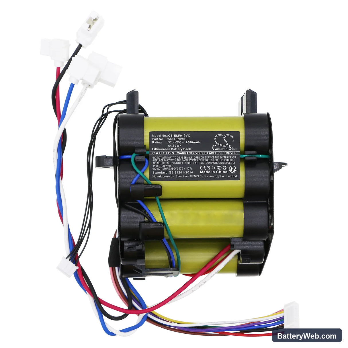 Electrolux PF91 Replacement Battery, 32.4V, 2000mAh, Li-ion 3