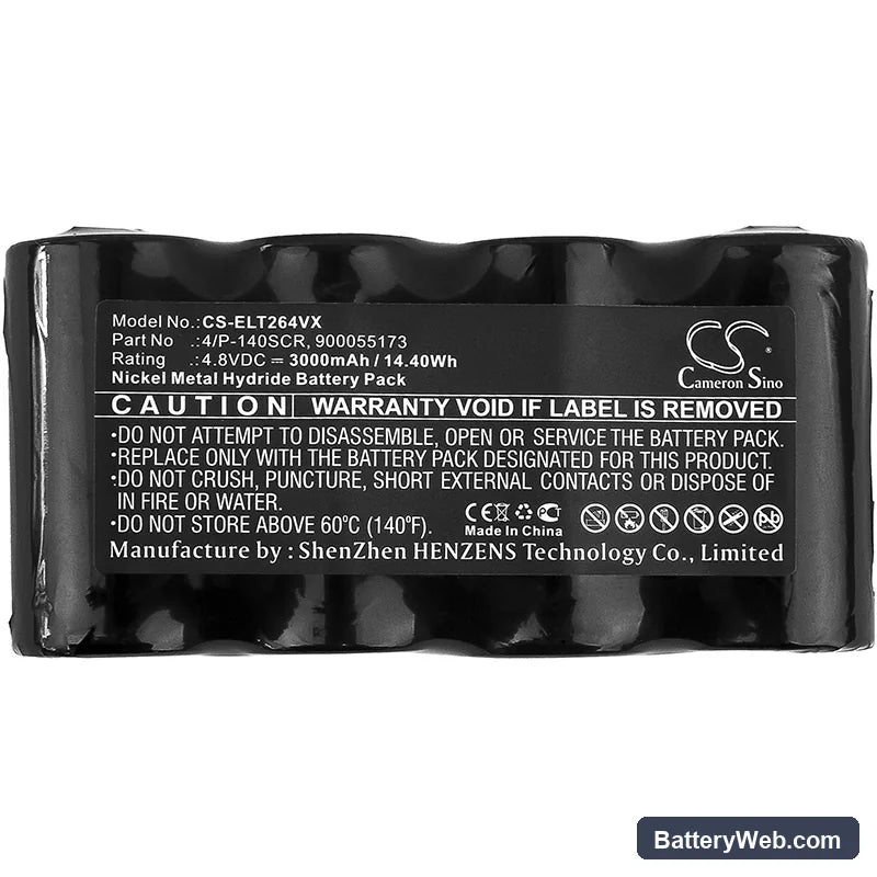 Electrolux ZB264x Replacement Battery, 4.8V, 3000mAh, Ni-MH 3