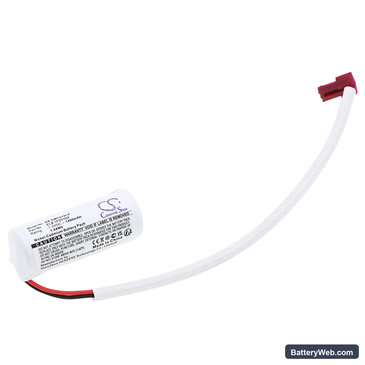 Lithonia LQM S W 3 G 120/277 ELNSD Replacement Battery, 1.2V, 1200mAh, Ni-CD 1