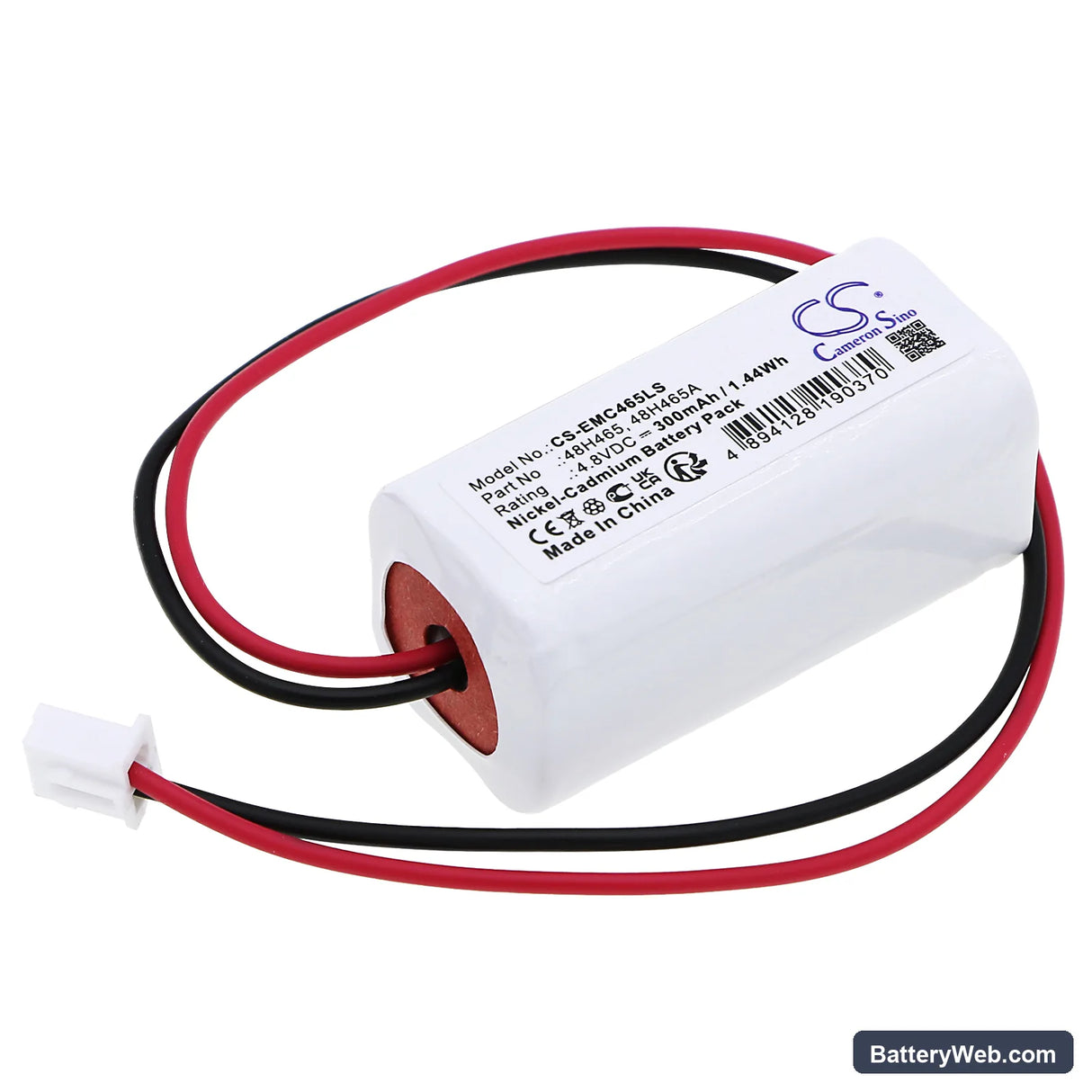 LumaPro 6CGL3 Replacement Battery, 4.8V, 300mAh, Ni-CD 1