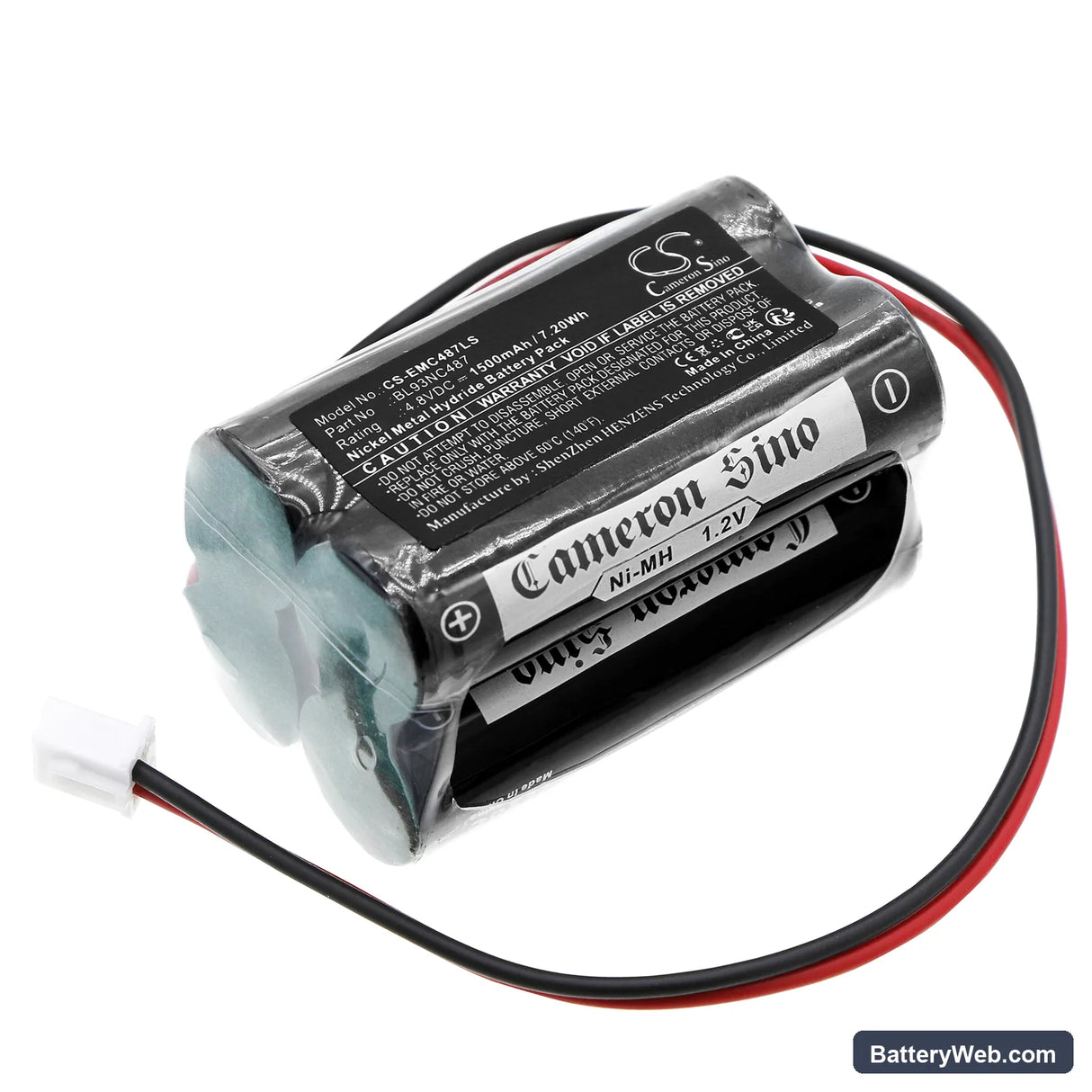 Simkar 6600012 Replacement Battery, 4.8V, 1500mAh, Ni-MH 1