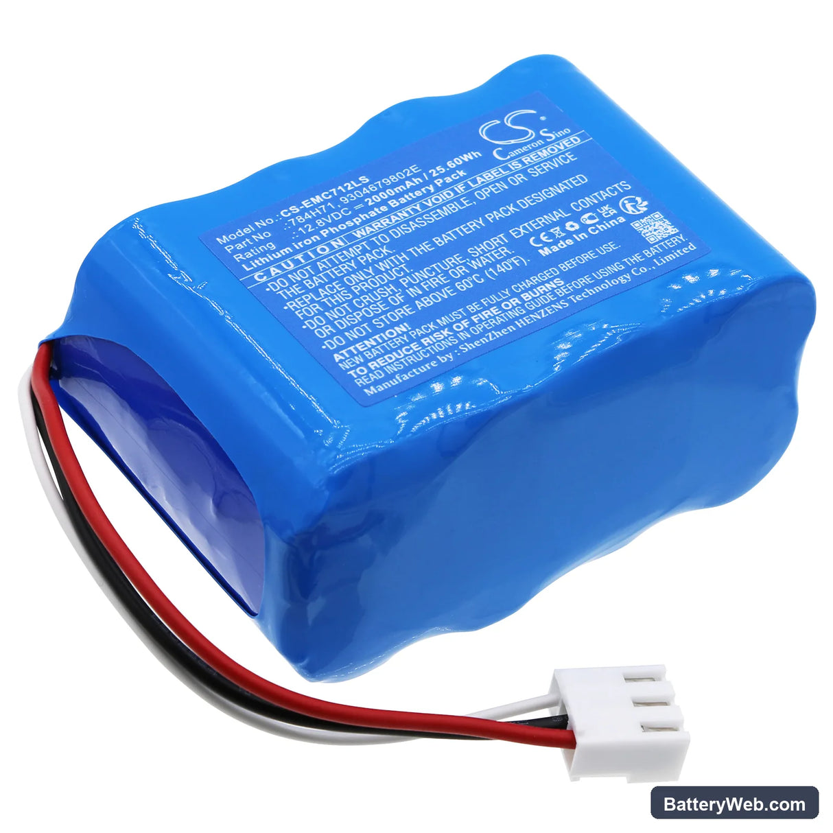 Dual-Lite EVCH12 Replacement Battery, 12.8V, 2000mAh, LiFePO4 1