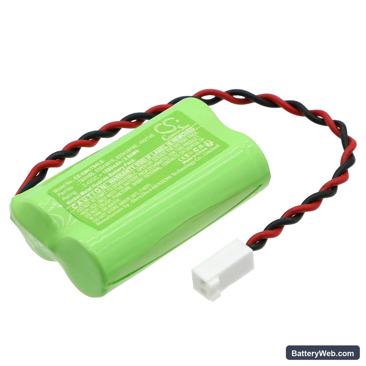 Dual-Lite EV2 Replacement Battery, 2.4V, 1500mAh, Ni-MH 1
