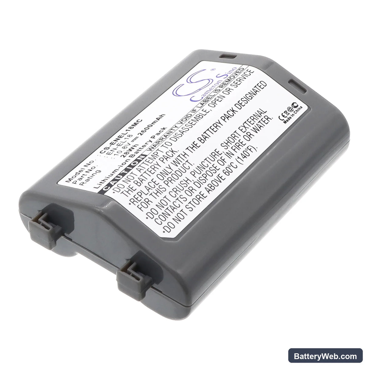 NiKon D4 DSLR Replacement Battery, 10.8V, 2600mAh, Li-ion 1