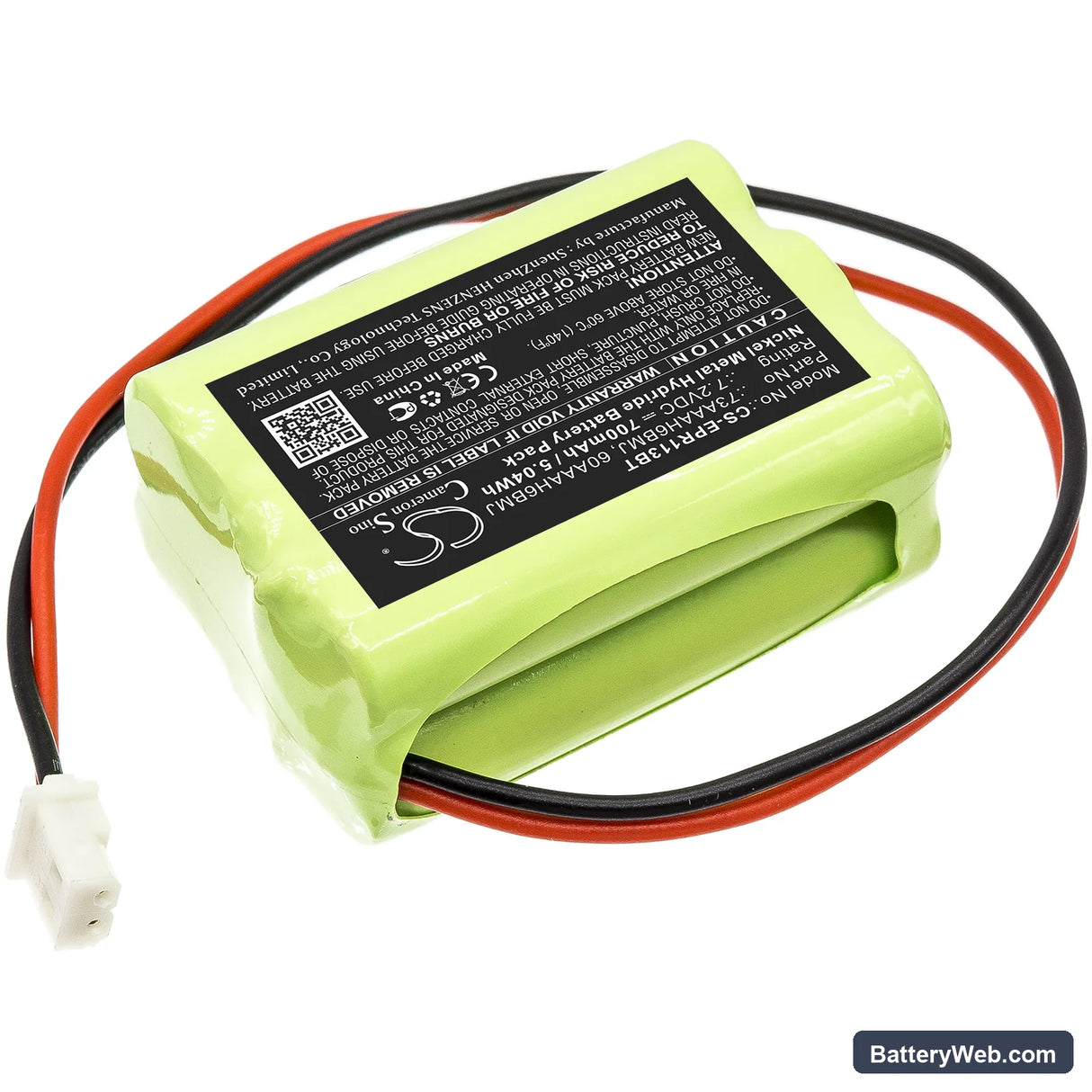 ProSafe 1131 Replacement Battery, 7.2V, 700mAh, Ni-MH 2
