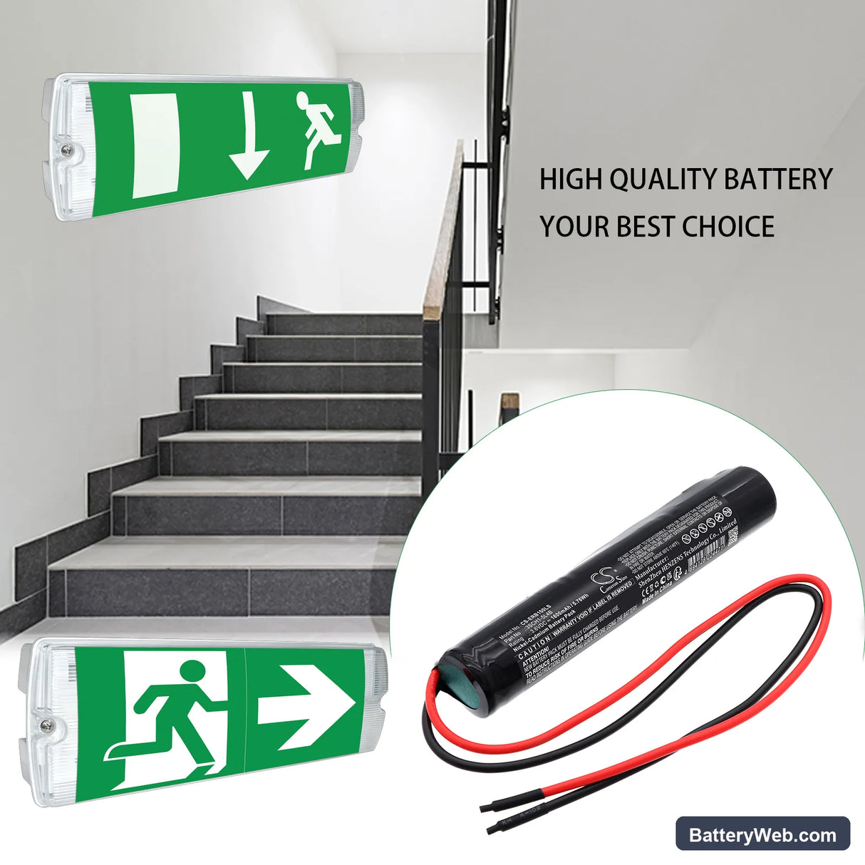Eterna EB1 Replacement Battery, 3.6V, 1600mAh, Ni-CD 5