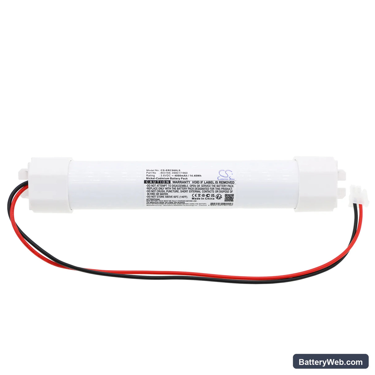 ERC LFE 03B Replacement Battery, 3.6V, 4000mAh, Ni-CD 3