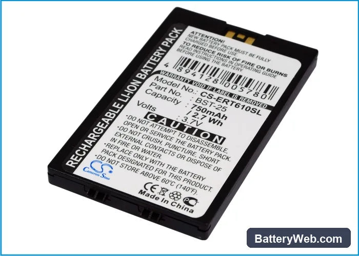 Sony Ericsson T610 Replacement Battery, 3.7V, 700mAh, Li-ion 2