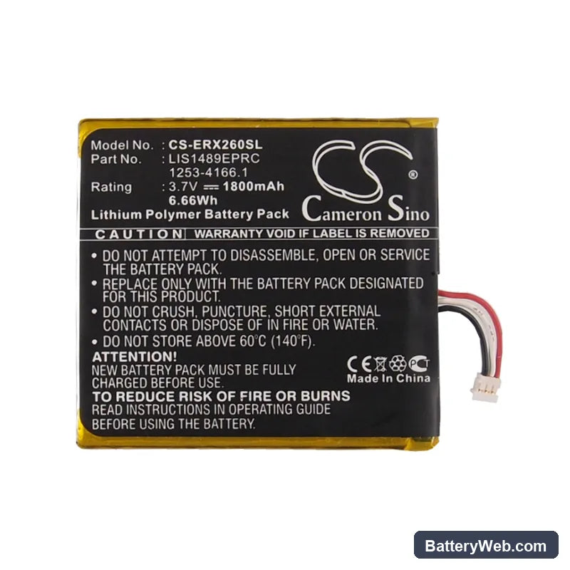 Sony Ericsson Xperia Acro S Replacement Battery, 3.7V, 1800mAh, Li-Polymer 5