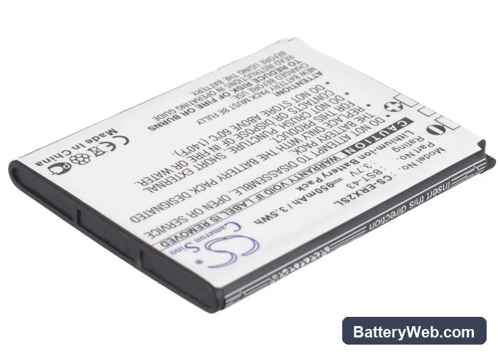 Sony Ericsson U100 Replacement Battery, 3.7V, 950mAh, Li-ion 2